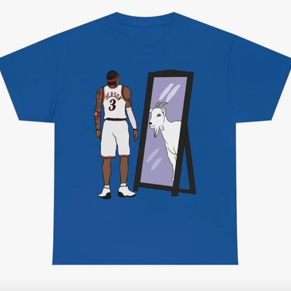 NEW Allen Iverson Mirror Goat Philadelphia Basketball T-Shirt